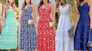 Vestidos largos estampados la forma perfecta de añadir un toque de estilo a tu look de verano [upl. by Yatnoj]