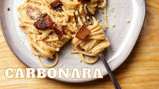 How To Make AUTHENTIC Spaghetti Carbonara  with Guanciale   Fast amp Easy [upl. by Lyckman]