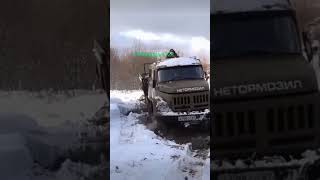 Offroad drive in snow viralreels militaryvehicle busoffroading [upl. by Marius]