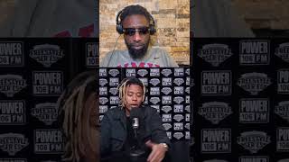 CordaeOfficial went crazy on power106 bars reaction rap talk hiphopmusic [upl. by Ynnal]