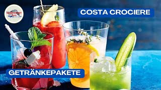 Costa Kreuzfahrt  Getränkepakete und Getränkepreise  komplette Getränkekarte [upl. by Troxell750]