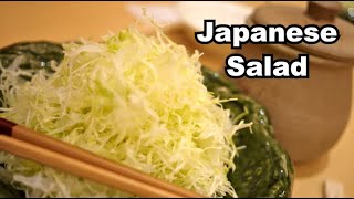 Japanese Salad Dressing Recipe Crispy Cabbage Japanese Salad with Sesame Dressing [upl. by Tillion464]