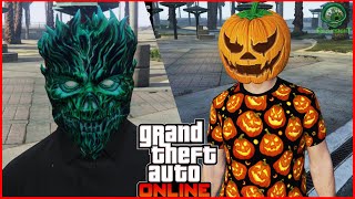 GTA Online Halloween Week Final Content Drop Confirmed Green Flaming Mask amp Rare Pumpkin Rewards 🎃👻 [upl. by Bray]