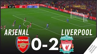 Arsenal vs Liverpool 02 MATCH HIGHLIGHTS • Video Game Simulation amp Recreation [upl. by Aenel]