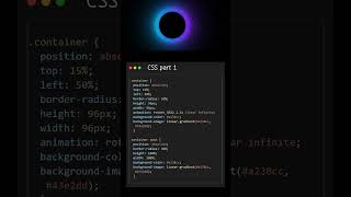 Animated Loader in CSS 🤩 youtubeshorts coding htmlcss [upl. by Ynaffik]