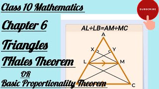 Class 10  math  Chapter 6  Basic Proportionality Theorem  Thales Theorem  Converse Triangles [upl. by Marge]