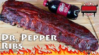 How to Make Dr Pepper Sauced Ribs  Smoked Ribs on the Traeger Pellet Grill  Dr Pepper Recipe [upl. by Pang]