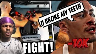 PRESSED CHARGES Sean Strickland vs Sneako FULL FIGHT DAE2WAVVY REACT sneako react [upl. by Pitarys]