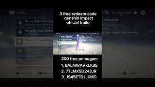 genshin impact free redeem code [upl. by Ij]