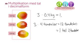 B 23 Multiplikation med tal i decimalform [upl. by Yseult]