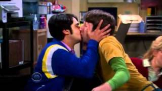 The big Bang Theory  Raj kiss Howard  s04e09 [upl. by Jon]