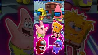 AmongUsSpongeBob🆚Patrick🆚CrabsCoffinDance🕺TilesHopcoffindancetileshopshorts [upl. by Airdnat]