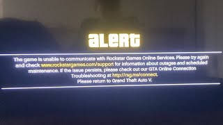 The game is unable to communicate with rockstar games online services  Gta 5 server down today [upl. by Siuqramed494]