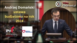 Andrzej Domański  ustawa budżetowa na rok 2024 [upl. by Ventre]