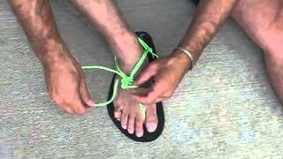 How to Tie Huaraches  Tarahumara Running Shoes  Xero Shoes [upl. by Portugal]