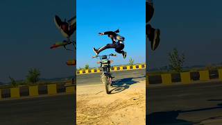 Bike jump stunt rajaofficial viralshort youtubeshorts [upl. by Nylarej]