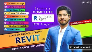 REVIT Beginners Tutorial  Revit BIM Project COMPLETE [upl. by Tenneb]