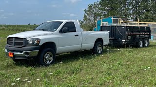 Washing Farm Trucks Hauling Gravel and Sand with a SureTrack Dump Trailer [upl. by Rabi]