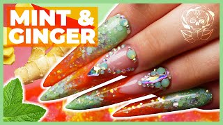 Bespoke Mint amp Ginger nail Set Tutorial [upl. by Aenneea558]