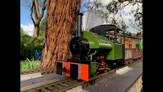 Accucraft Bagnall Winter Run in the Sun  78ths Scale Live Steam [upl. by Merline219]