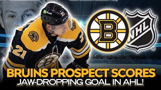 BRUINS PROSPECT SCORES JAWDROPPING GOAL IN AHL  BOSTON BRUINS NEWS [upl. by Henryson170]