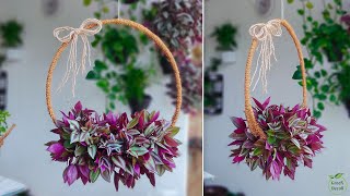 How to Make Hanging Ring Plants Decoration  Hanging Planters  Indoor Hanging PlantsGREEN DECOR [upl. by Ariuqahs]