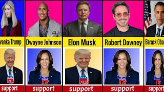 Celebrities Who Support Donald Trump Or Kamala Harris [upl. by Wrennie]