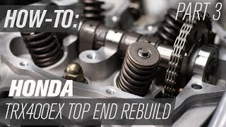 Honda TRX400EX Top End Rebuild  Part 3 Assembly Continued [upl. by Ogilvy30]