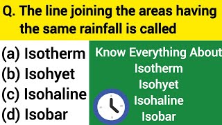 What is Isotherm Isobar Isohaline Isohyet  Geography through Map UPSC IAS PCS Exams [upl. by Thorsten]