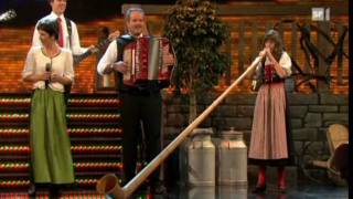 Melanie Oesch yodels Lisa Stoll plays the Alpine Horn great medley of songs [upl. by Rehpoitsirhc]