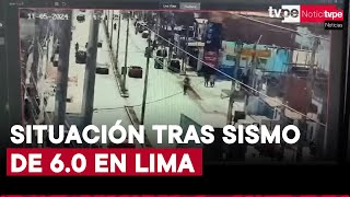 Cañete descartan daños materiales o heridos tras sismo de 60 en Lima [upl. by Milak]