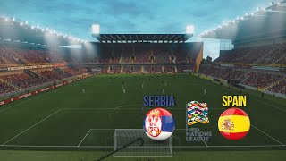 SERBIA VS SPAIN  NATIONS LEAGUE 202425 FULL MATCH [upl. by Edholm]