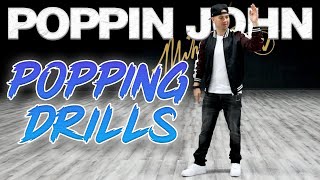 Popping Drills Dance Moves Tutorials Poppin John  MihranTV MIHRANKSTUDIOS [upl. by Durwin]