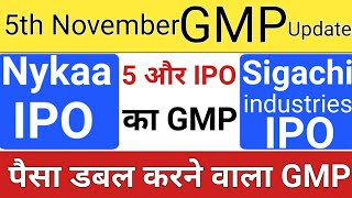 Nykaa IPO GMP Today • Sigachi Industries IPO GMP• Paytm IPO • Policy Bazaar IPO •SJS Enterprise IPO [upl. by Birch]