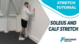 Stretch Tutorial Standing Wall Soleus And Calf Stretch [upl. by Accalia]