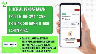 Cara Melihat Hasil Pemeringkatan PPDB Online SMASMK Sulawesi Utara 2024 [upl. by Buyse326]