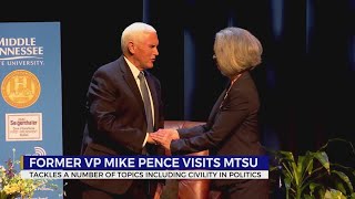 Former VP Mike Pence discusses civility in politics at MTSU [upl. by Bove]