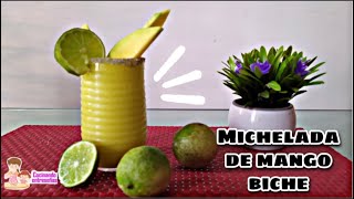 Receta MICHELADA DE MANGO BICHE 2 ingredientes😱 [upl. by Aneekan]