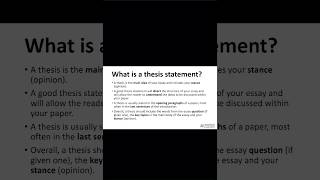 How to write a thesis statement [upl. by Publias]