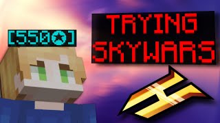 BEDWARS SWEAT TRIES SKYWARS Skywars Solo Commentary [upl. by Aremus166]