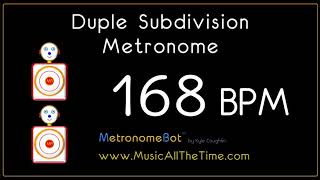 Duple subdivision metronome at 168 BPM MetronomeBot [upl. by Crow]