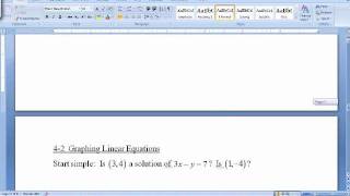 4 1 Plot Points in a Coordinate Plane 4 2 Graph Linear Equations [upl. by Adirahs]