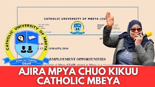 TANGAZO LA NAFASI ZA KAZI CHUO KIKUU CHA CATHOLIC MBEYA 2024 AJIRA MPYA ZA WALIMU CHUO CATHOLIC [upl. by Eydnarb248]