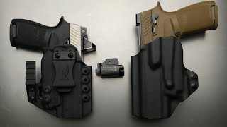 New Holsters for Sig Sauer P320 with Olight PLMini 2 Valkyrie  OWB and IWB [upl. by Decrem197]