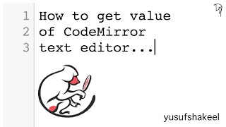 How to get value of CodeMirror text editor  step by step guide  CodeMirror 02 [upl. by Razaele376]