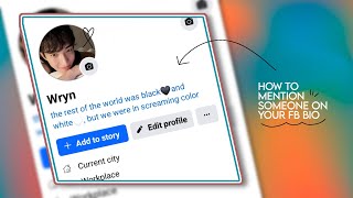 how to mention someone on your facebook bio [upl. by Anawal]