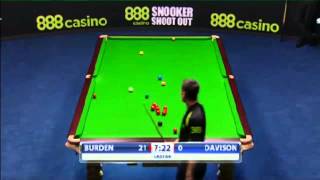 Alfie Burden  Paul Davison Round 1 Snooker Shoot Out 2014 [upl. by Eenaej265]