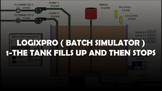 Logixpro  Batch simulator  1The tank fills up and then stops [upl. by Purpura128]