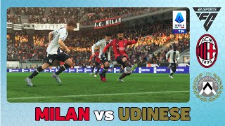 5STAR MILAN DISMANTLED UDINESE  Serie A 202324  EA FC 24 [upl. by Acinoreb]