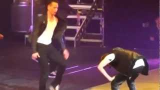 Justin Bieber Throws up amp Lip Synching On Stage Releaved HD [upl. by Renrew887]